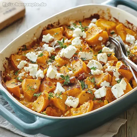 Kürbisauflauf mit Feta – Würzig und Lecker!