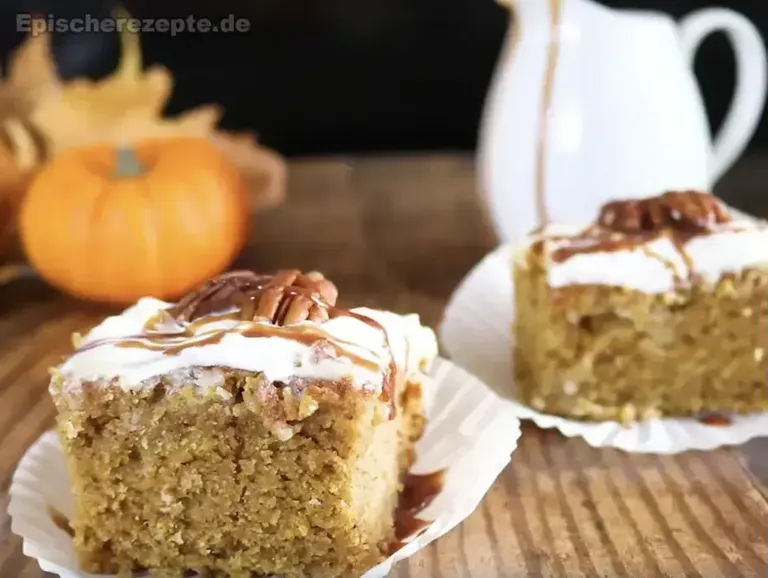 Kürbiskuchen mit Frischkäseglasur