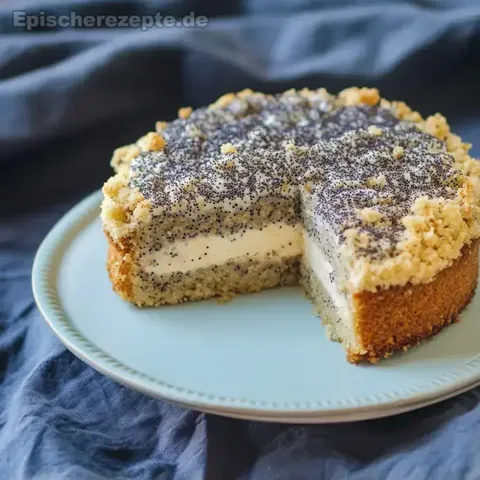 Omas Mohnkuchen mit Streuseln