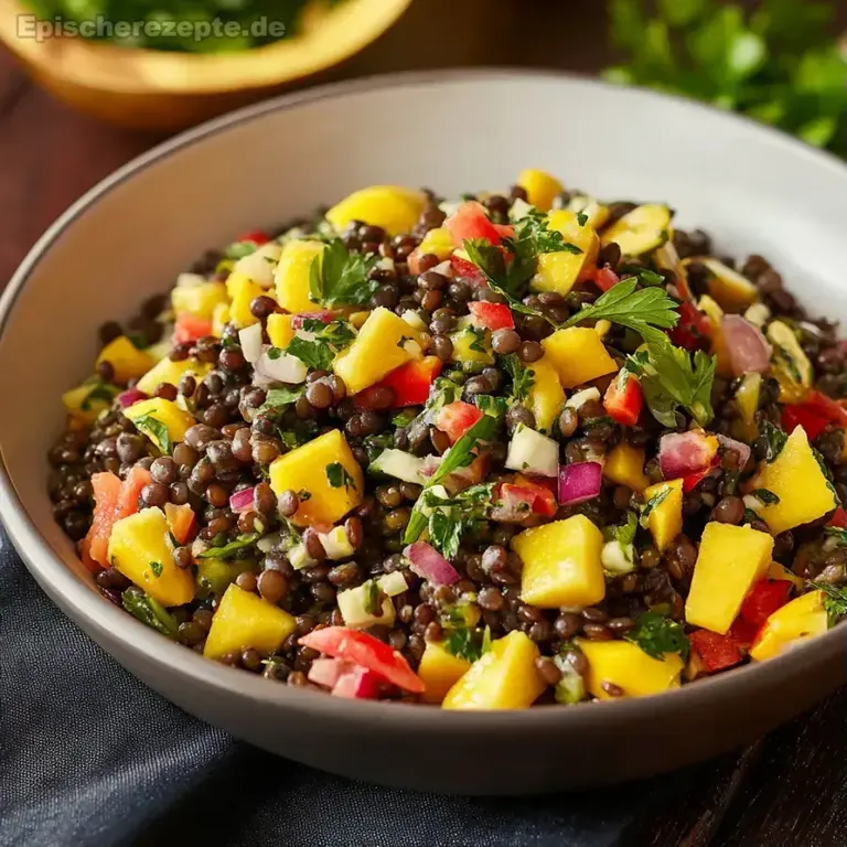 Linsensalat mit Mango