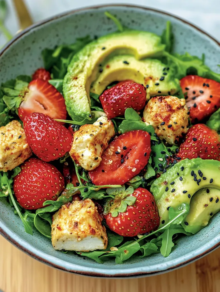 Erdbeer Hähnchen Salat mit Avocado & Burrata – leckeres 15 Minuten Rezept