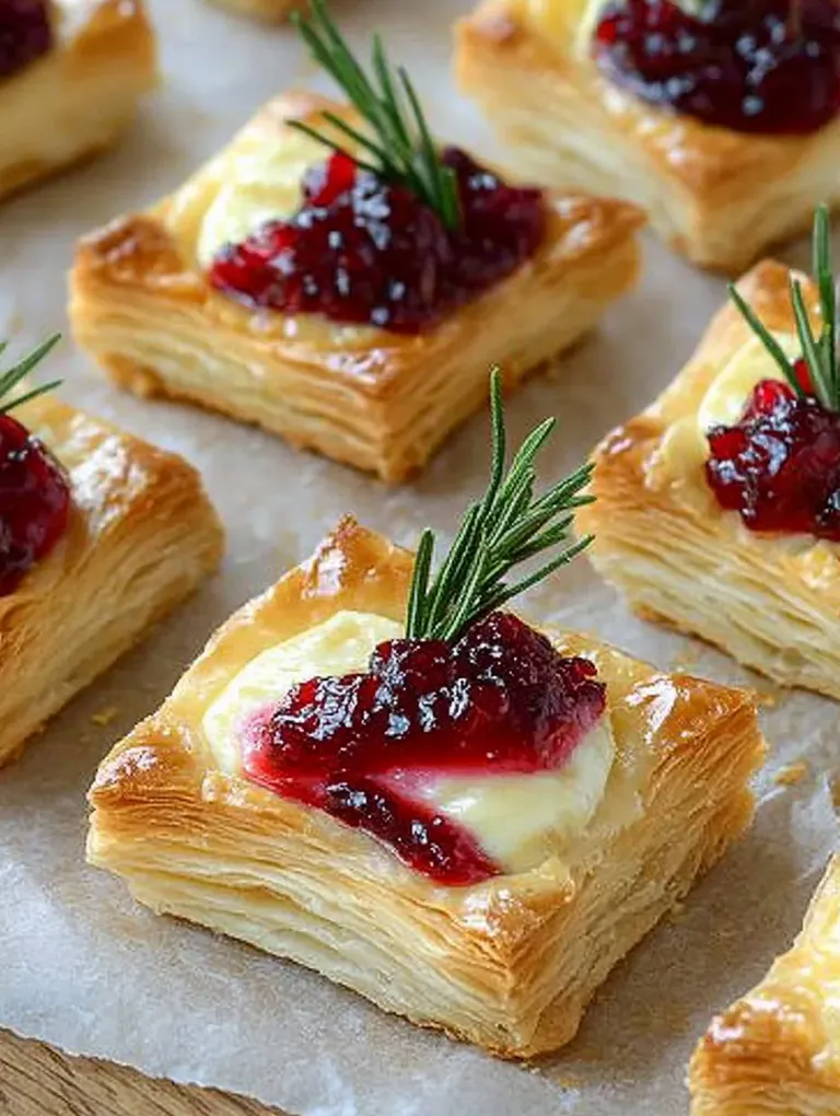 Blätterteig-Häppchen mit Camembert – Knusprig und Käseliebhaber-Traum