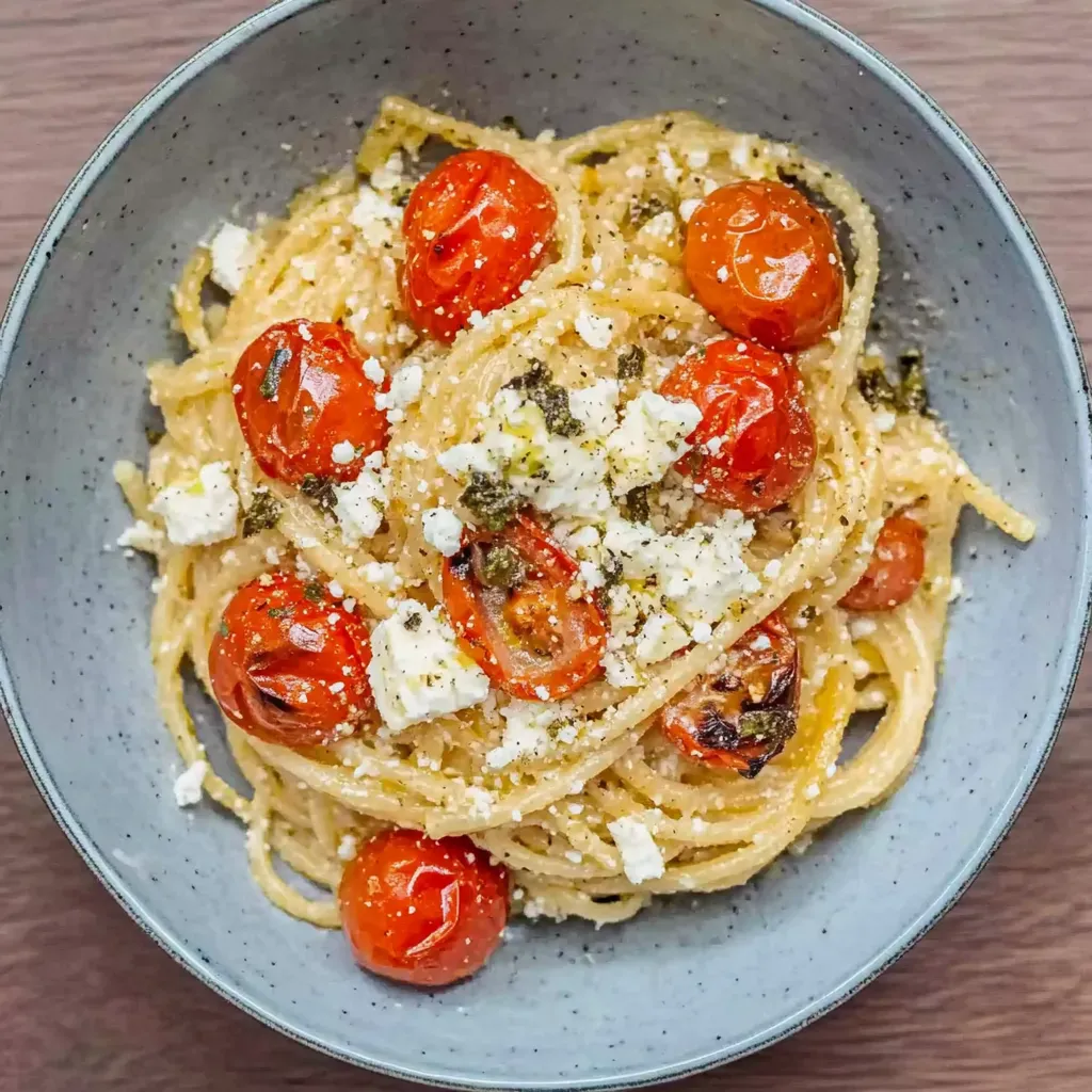 Ofen Feta Pasta – One Pot Spaghetti mit Tomaten Feta Soße