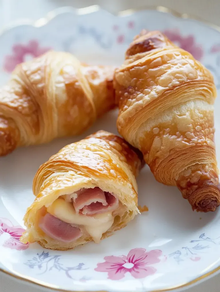 Schinken-Käse-Hörnchen mit Frischkäse – Herzhaft und Knusprig