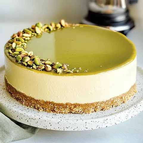 Pistazien Cheesecake ohne Backen: Dubai Schokolade war gestern