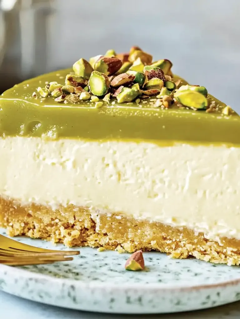 Pistazien-Cheesecake ohne Backen – Cremig, Nussig und Einfach Himmlisch