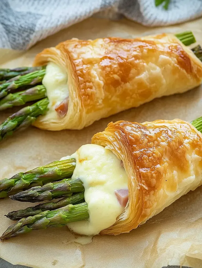 Spargel in Blätterteig mit Schinken und Käse – Goldbraun, Knusprig und Köstlich
