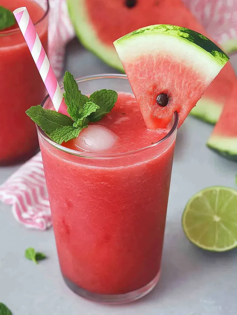Sommer-Slush mit Wassermelone & Erdbeeren