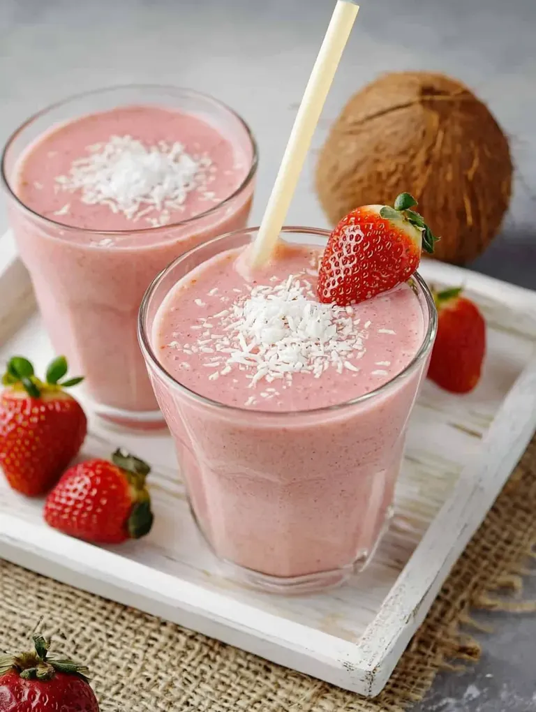 Cremiger Erdbeer-Bananen-Smoothie – Perfekt für den Start in den Tag!