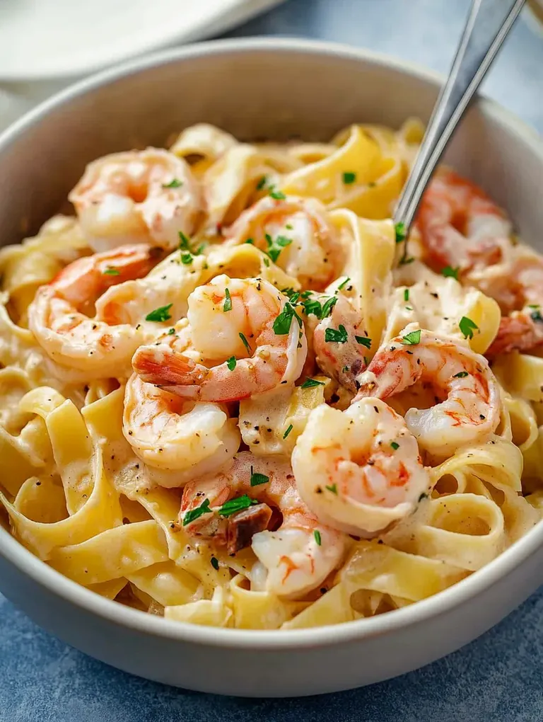 Cremige Garnelen-Pasta in Weißwein-Sahnesauce – Schnell & Lecker