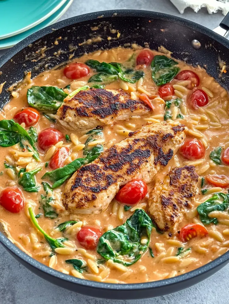 Orzo in Tomaten-Sahnesoße – Einfaches & Herzhaftes Pfannengericht