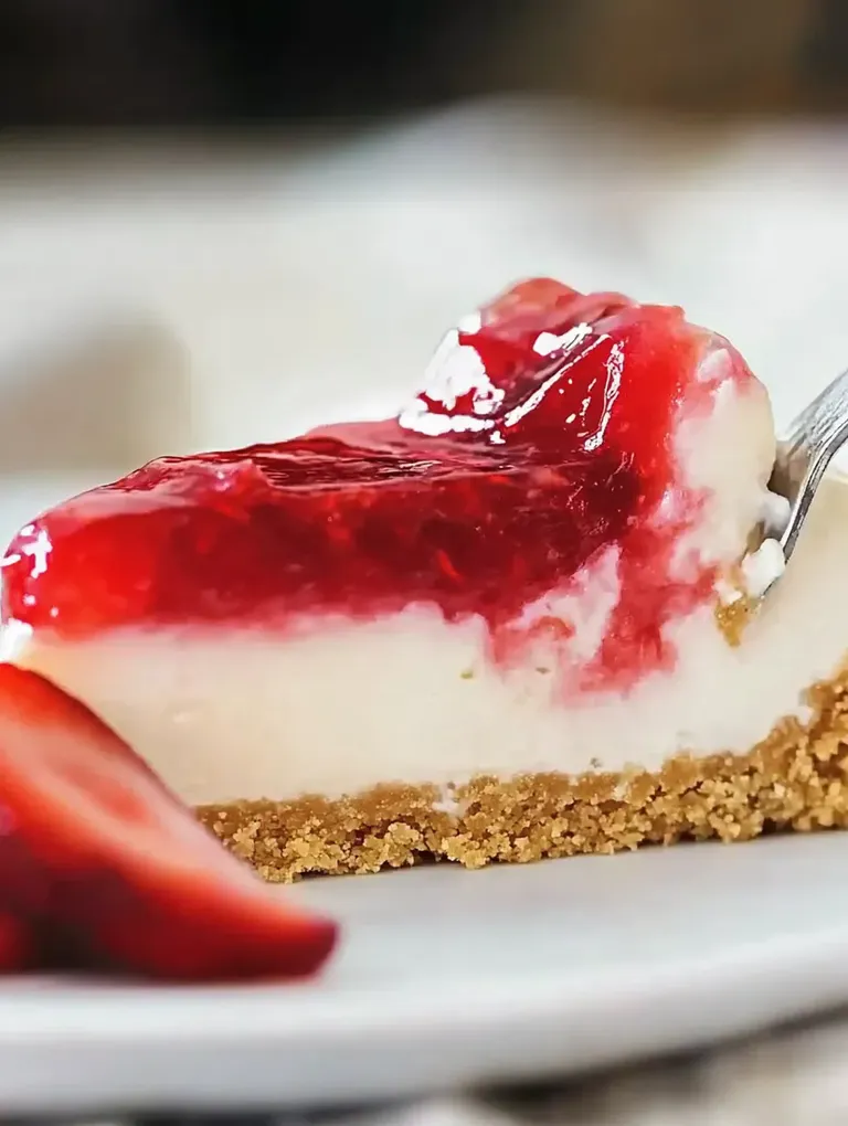 Schneller Erdbeerkuchen ohne Backen mit Vanillepudding
