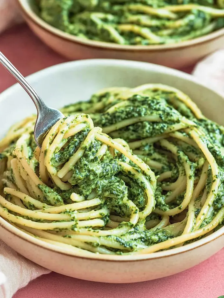 Vegane Spaghetti mit Rahmspinat – einfach und schnell gemacht
