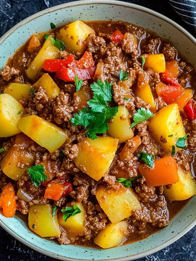 Herzhafter Bauerntopf mit Hackfleisch & Kartoffeln