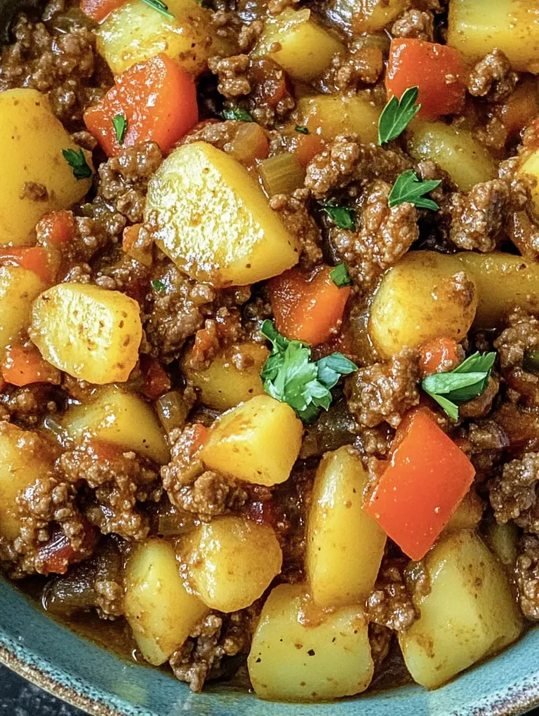 Deftiger Eintopf: Hackfleisch, Kartoffeln & Gemüse