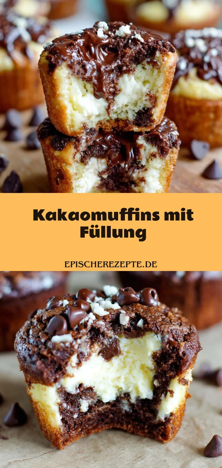 Template of Kakaomuffins mit Füllung