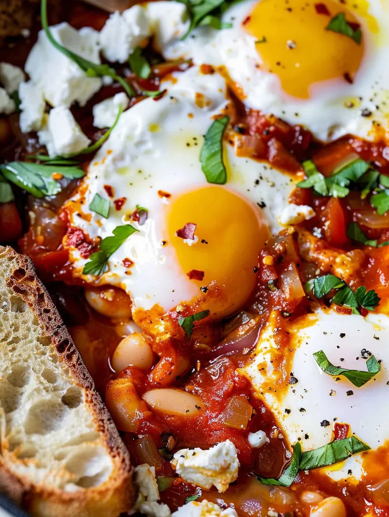 A plate of food with eggs and tomatoes.