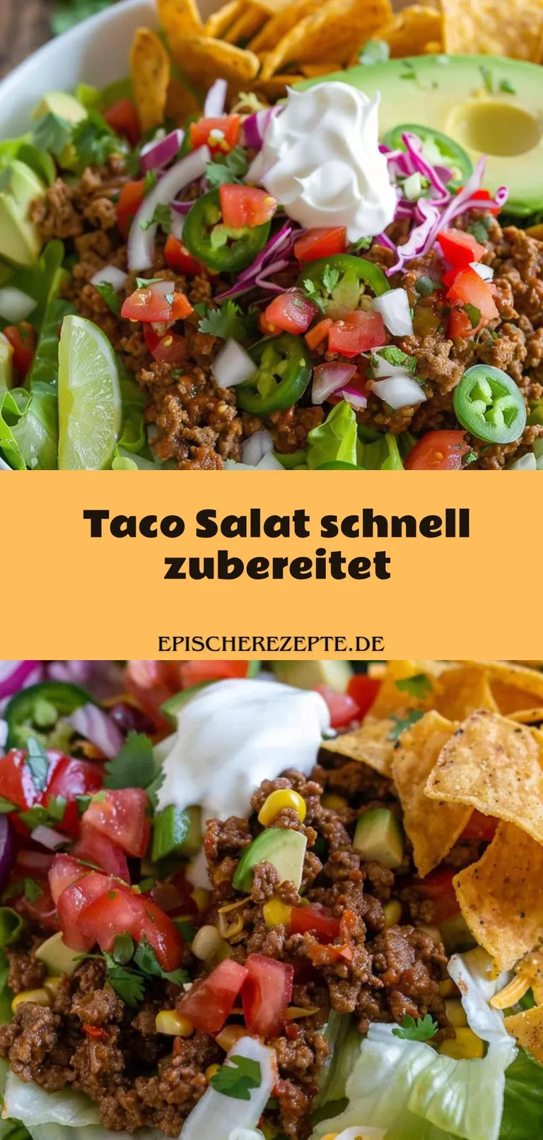Template of Taco Salat schnell zubereitet
