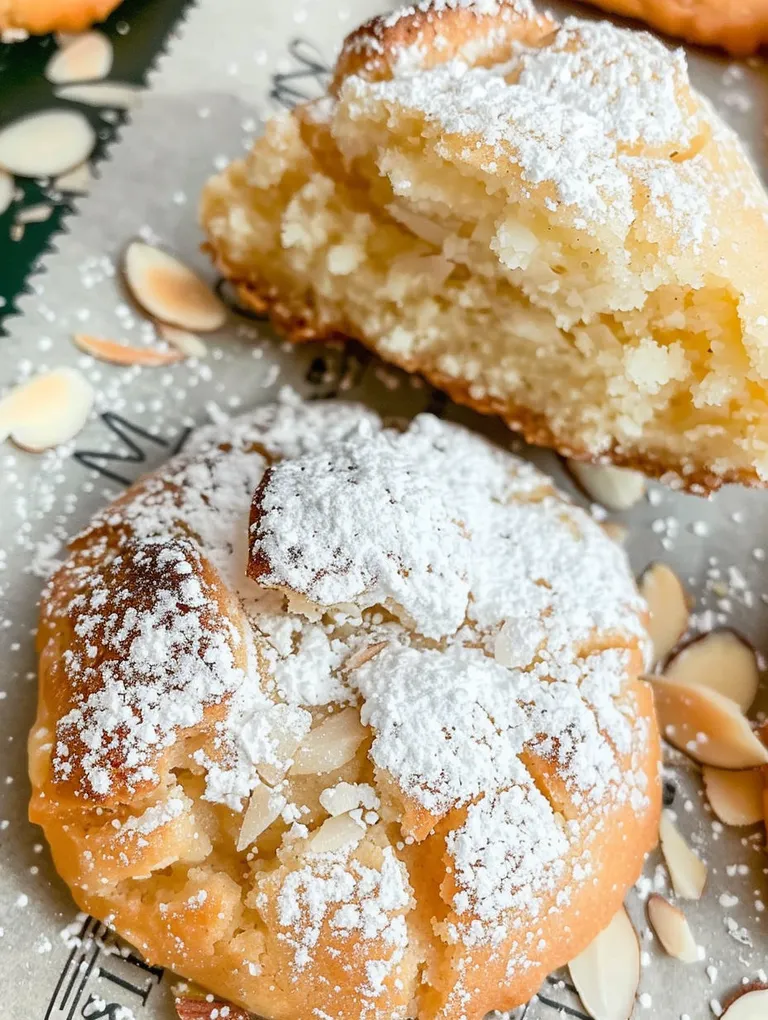 Two pieces of marzipan mandel kekse.