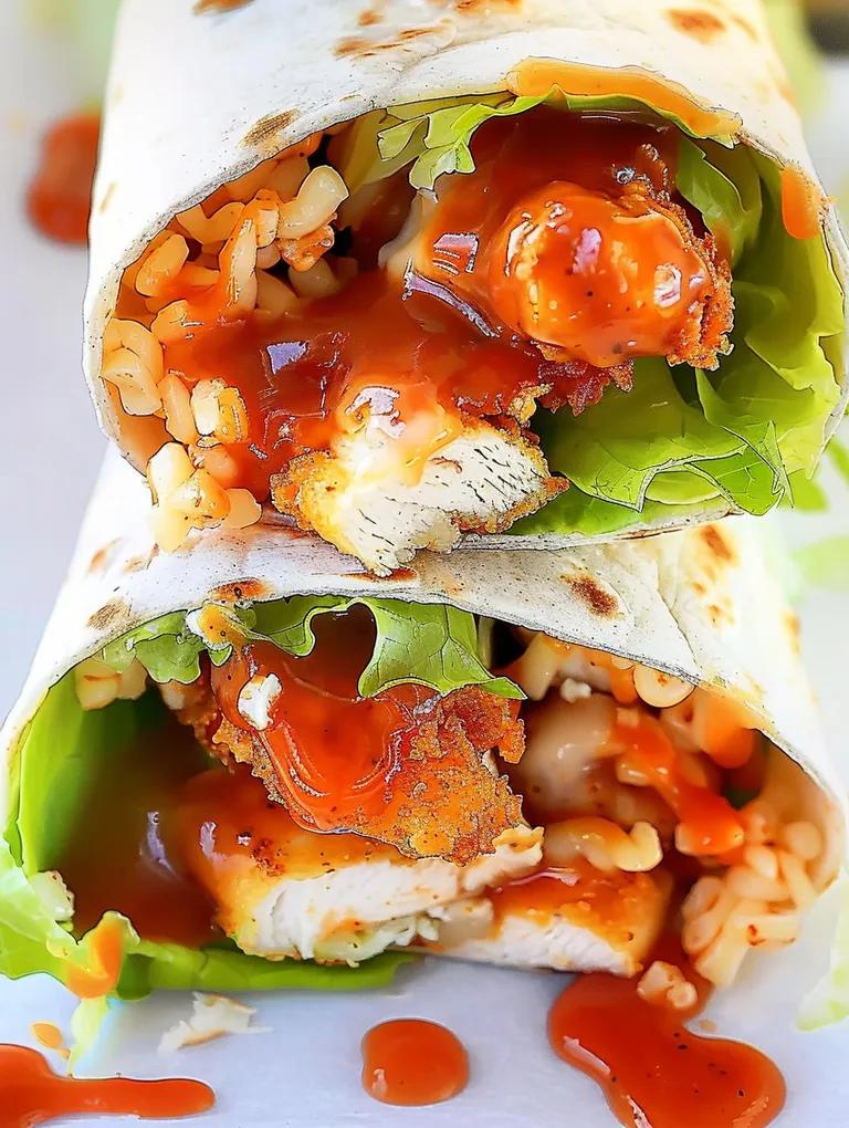 A delicious looking wrap filled with chicken and rice.