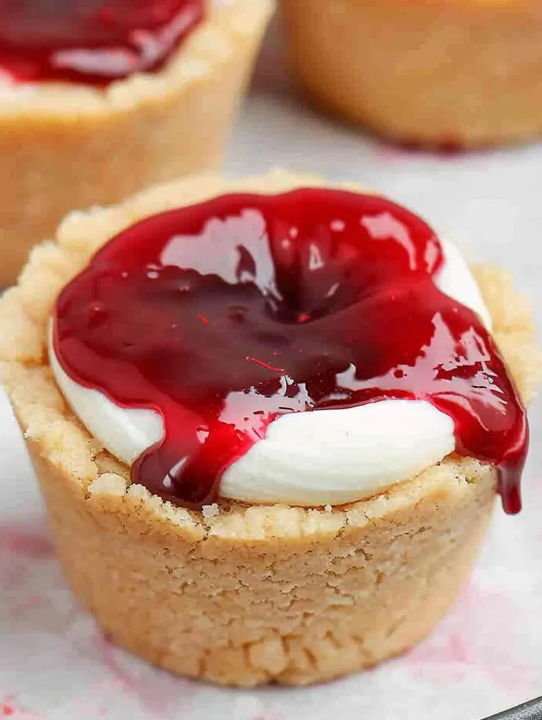 A small cupcake with a cherry on top.