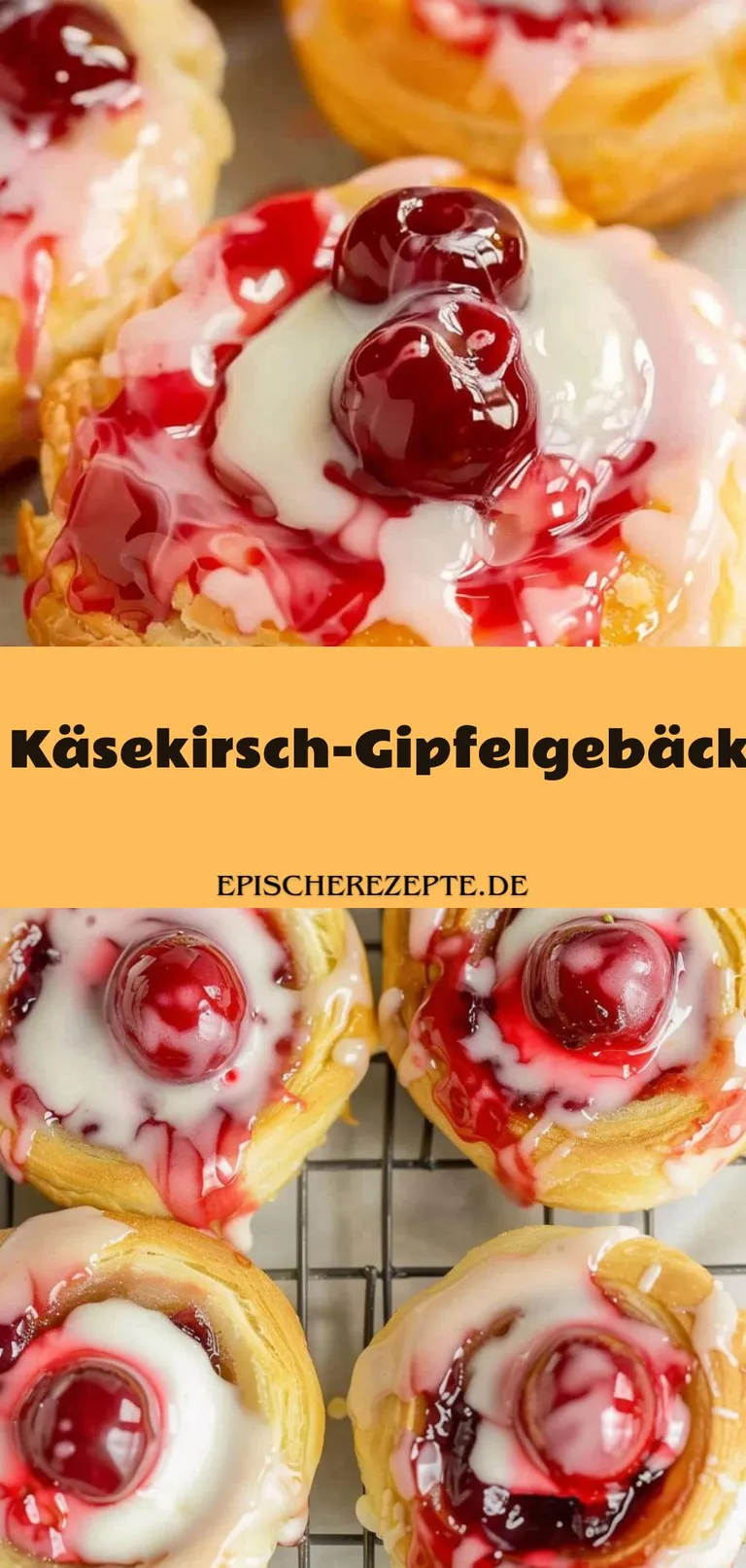 Template of Käsekirsch-Gipfelgebäck