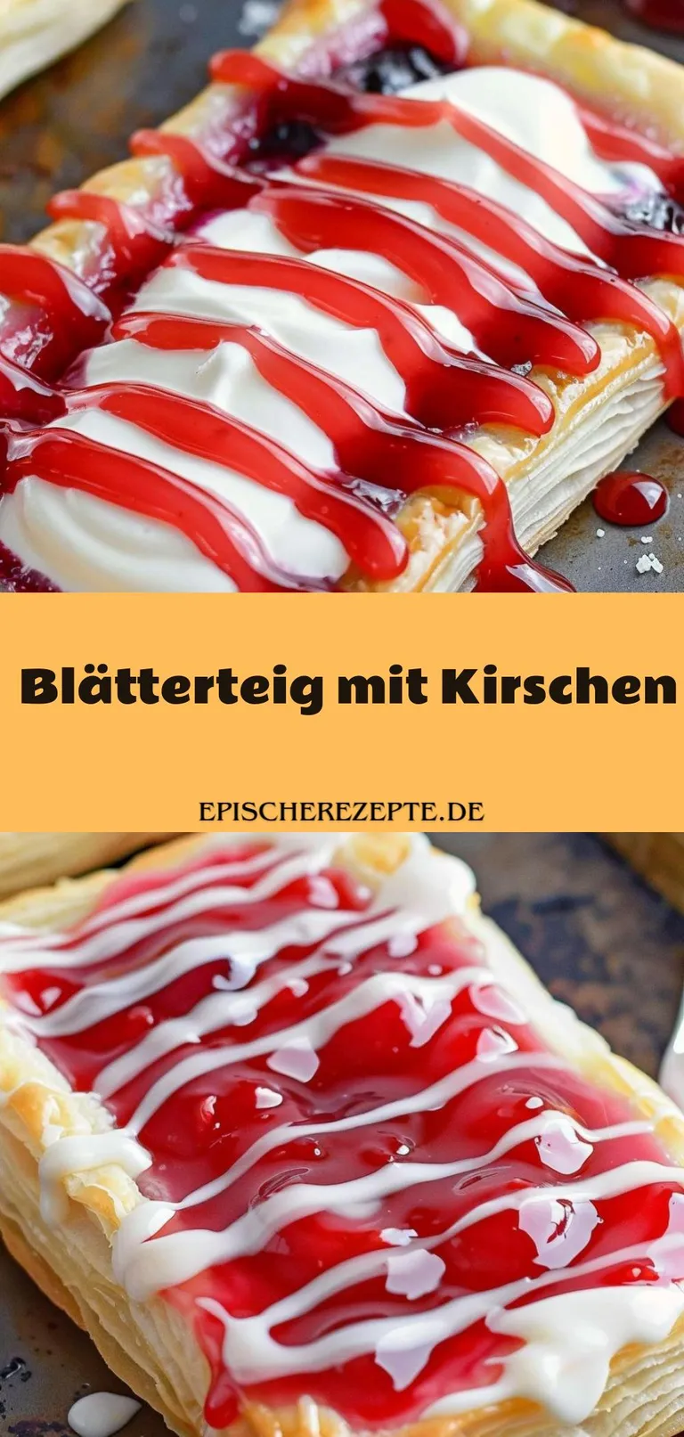 Template of Blätterteig mit Kirschen