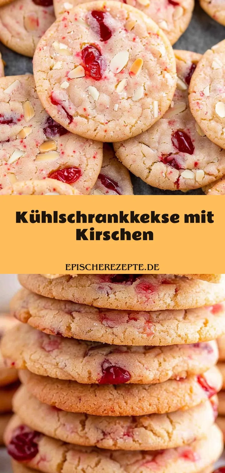 Template of Kühlschrankkekse mit Kirschen