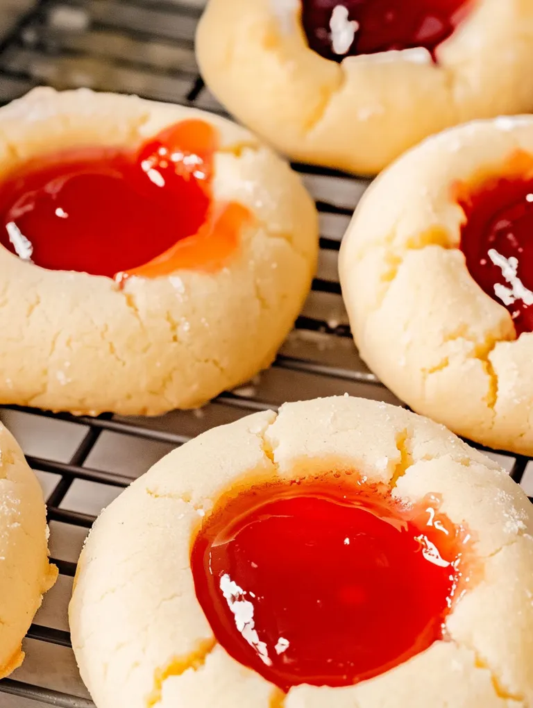 A cookie with a jelly filling.