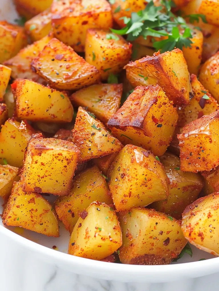 A plate of Mexican potatoes.