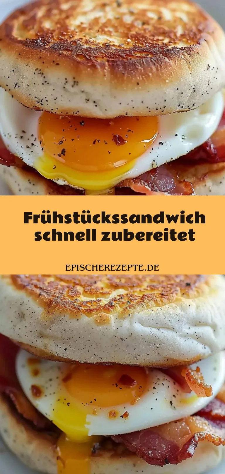 Template of Frühstückssandwich schnell zubereitet