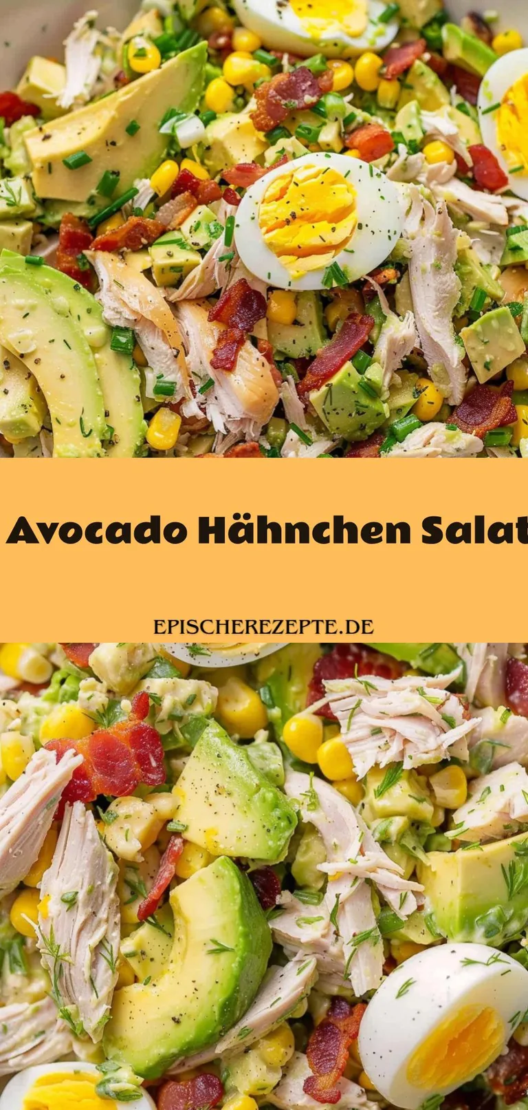 Template of Avocado Hähnchen Salat