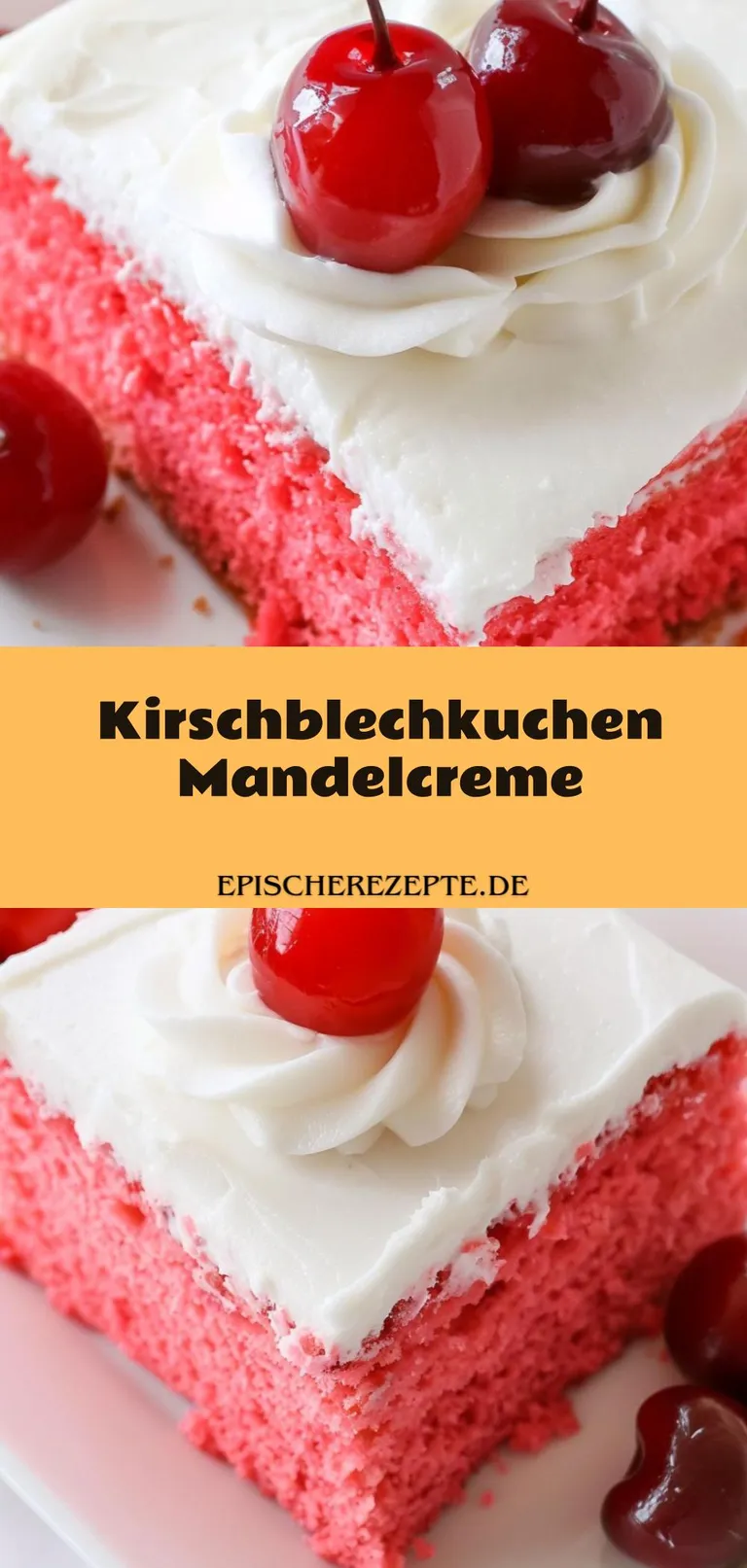 Template of Kirschblechkuchen Mandelcreme