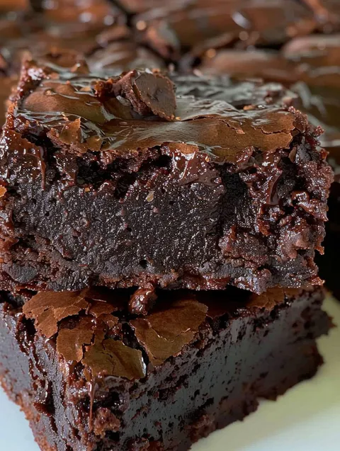A slice of chocolate cake with chocolate frosting.