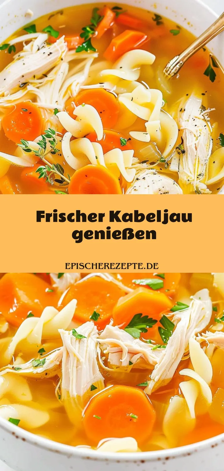 Template of Frischer Kabeljau genießen