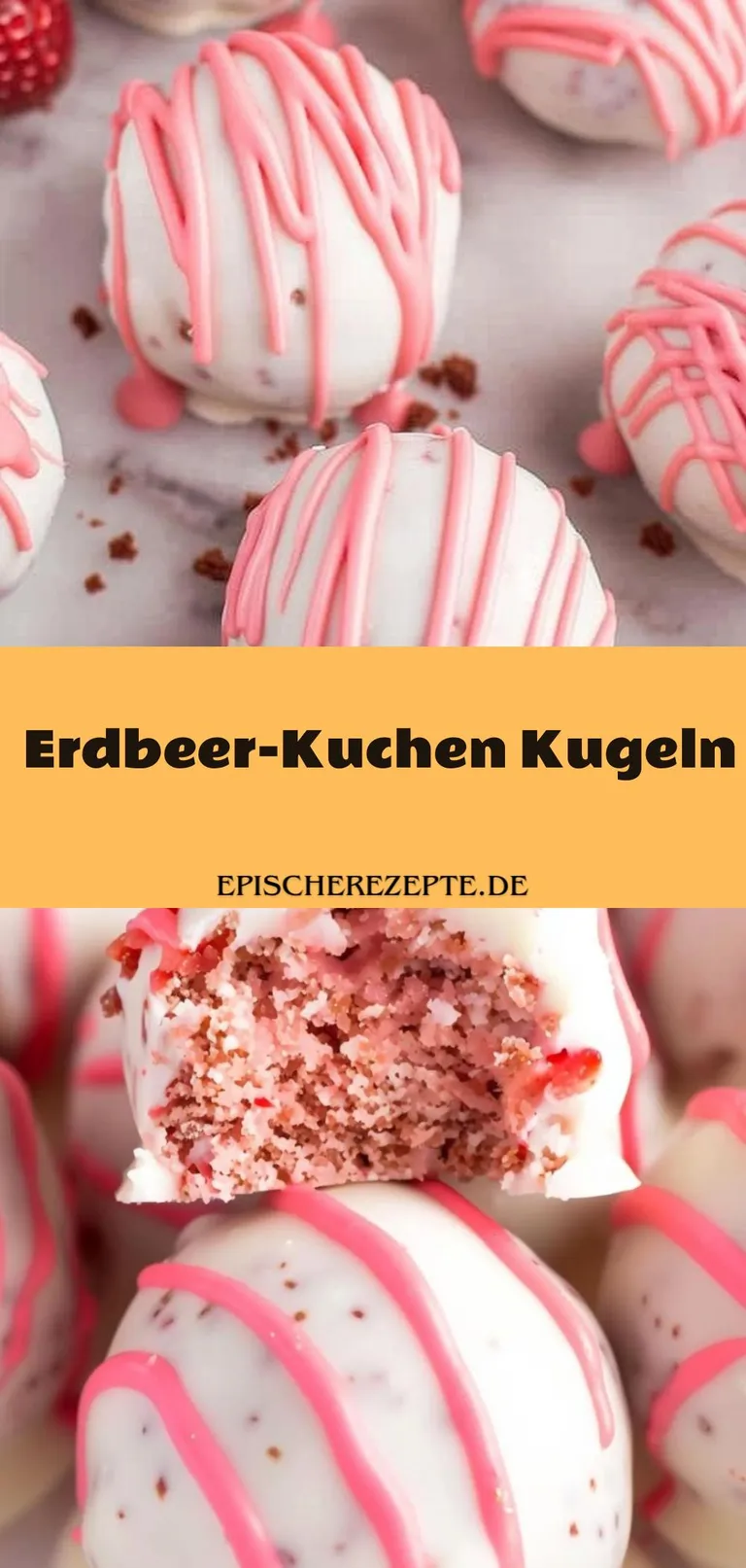 Template of Erdbeer-Kuchen Kugeln