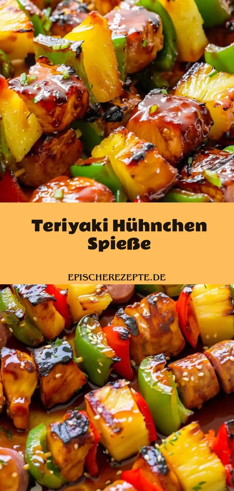 Template of Teriyaki Hühnchen Spieße
