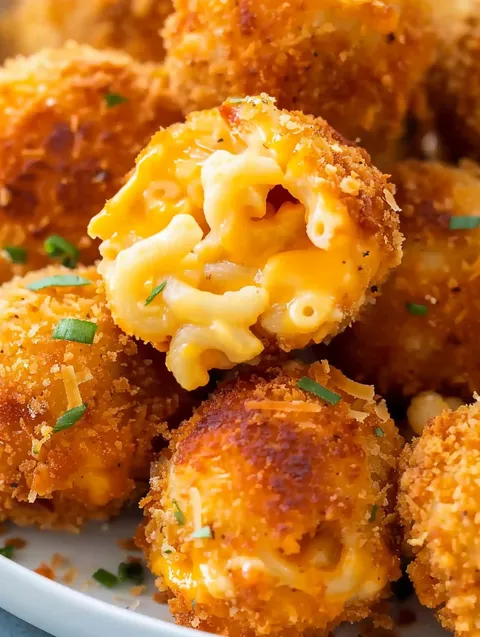 Crispy mac and cheese balls.