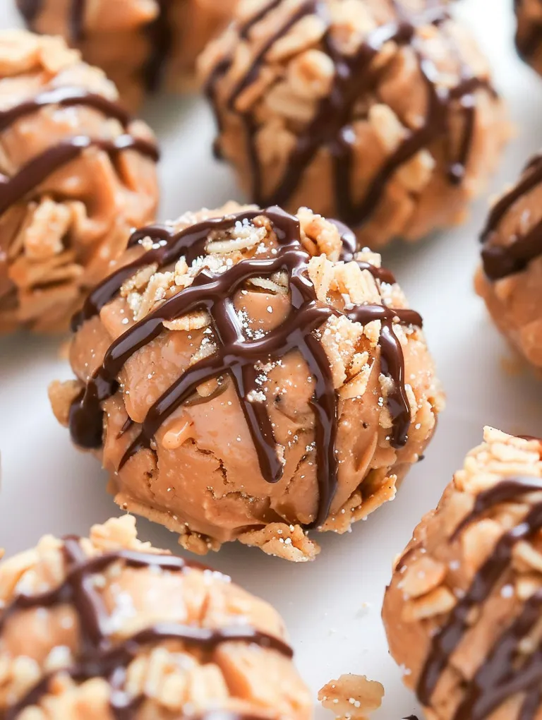 A plate of chocolate covered peanut butter balls.