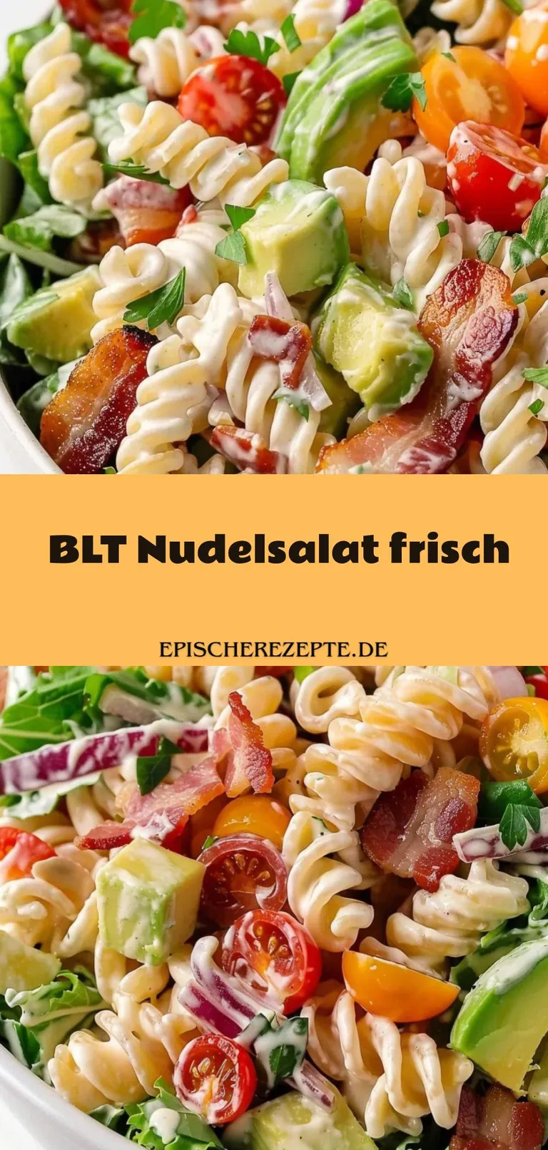 Template of BLT Nudelsalat frisch