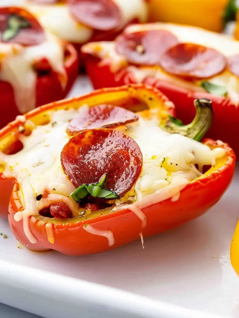 Mini pepper pizzas with cheese and pepperoni.