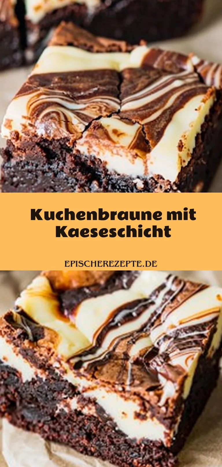 Template of Kuchenbraune mit Kaeseschicht