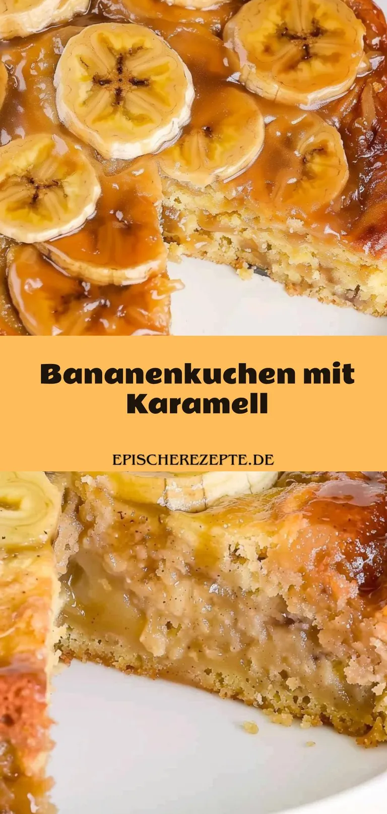 Template of Bananenkuchen mit Karamell