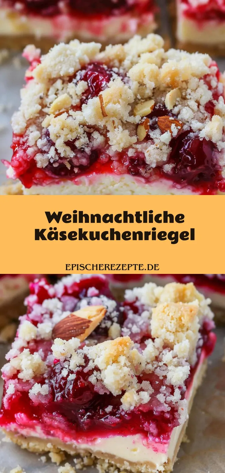 Template of Weihnachtliche Käsekuchenriegel