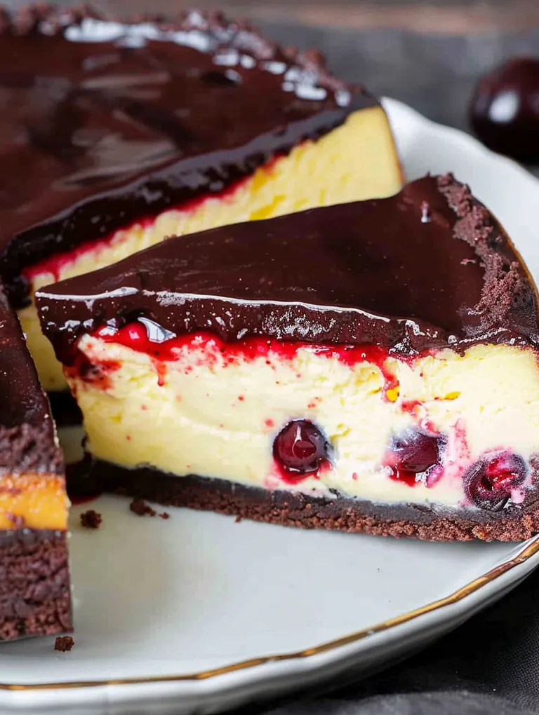 A slice of chocolate cake with berries on top.
